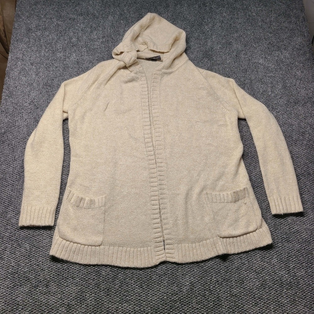 Eddie Bauer Sleepwear Knit Cardigan XL Oversize Flowy Neutral Lounge Hooded